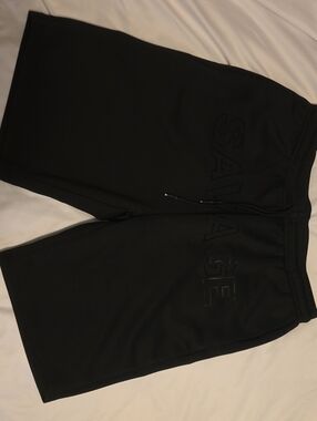 Salvage Men's Large Black Athletic Shorts with Subtle Logo